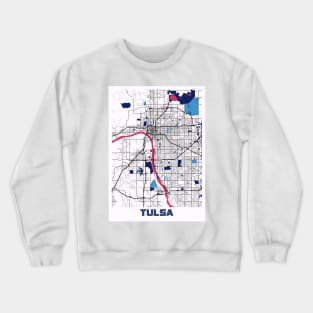 Tulsa - United States MilkTea City Map Crewneck Sweatshirt